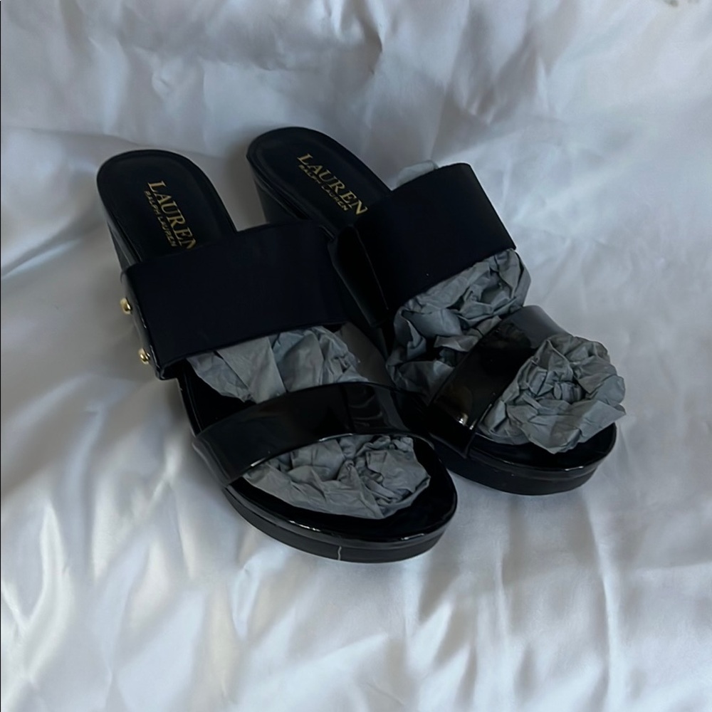 Ralph Lauren Black Women's Slide Sandals